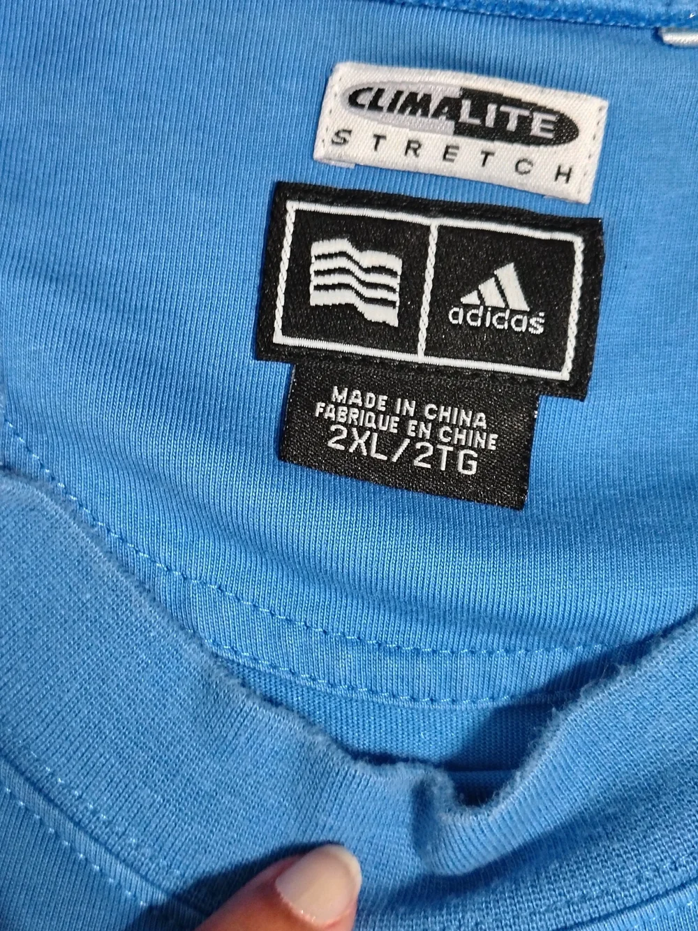 adidas Bright Blue Joggers with White Embroidered Logo